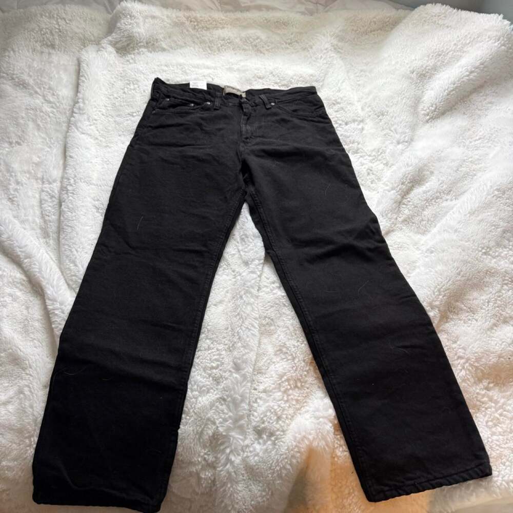 Wrangler authentics black fleece lined jeans